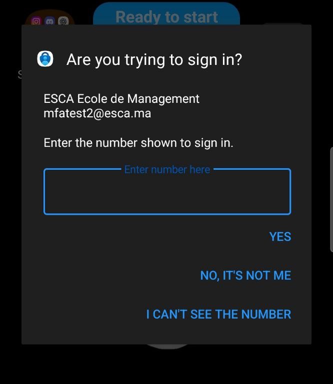 MFA setup completion confirmation screen